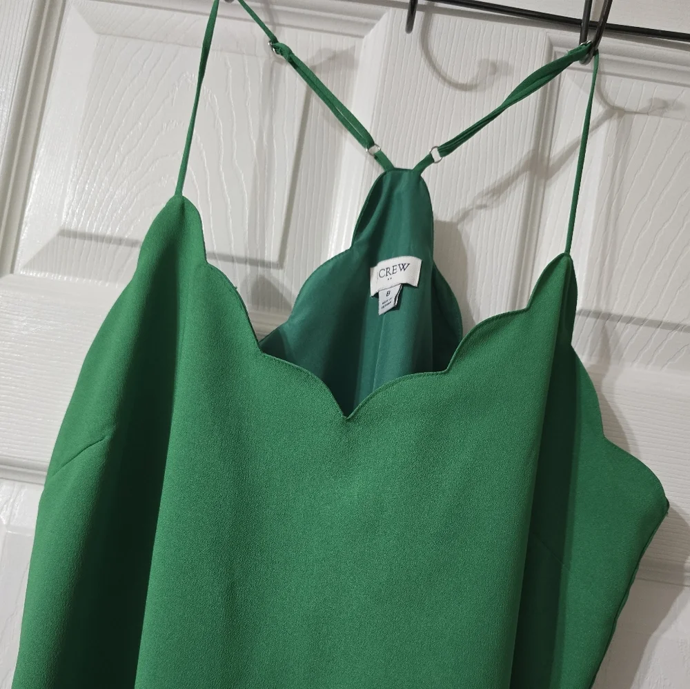 TWO J. Crew Scalloped Edge Racerback Tank Tops/Camis, Dressy & Feminine, NEW! - Picture 10 of 14